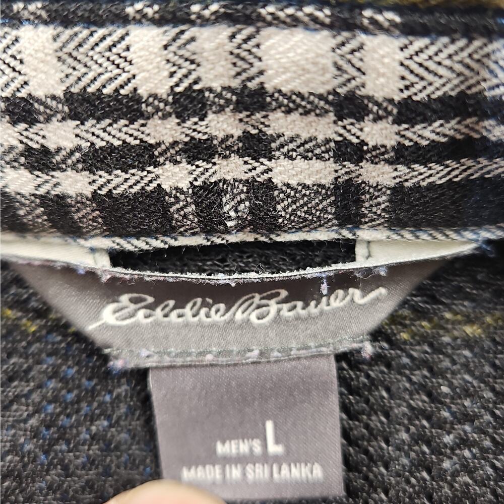 Mens Large Outdoor Long Sleeve Plaid Button Down Shirt by Eddie Bauer - Picture 4 of 6